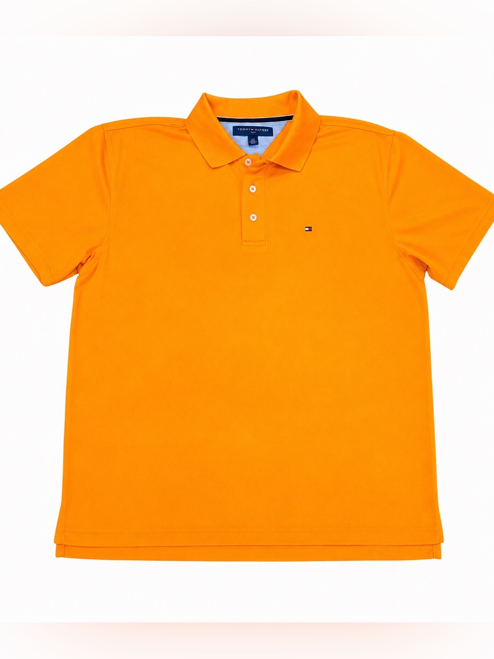 Tommy Hilfiger Golf Polo Shirt Men’s Large Bright Orange Mango